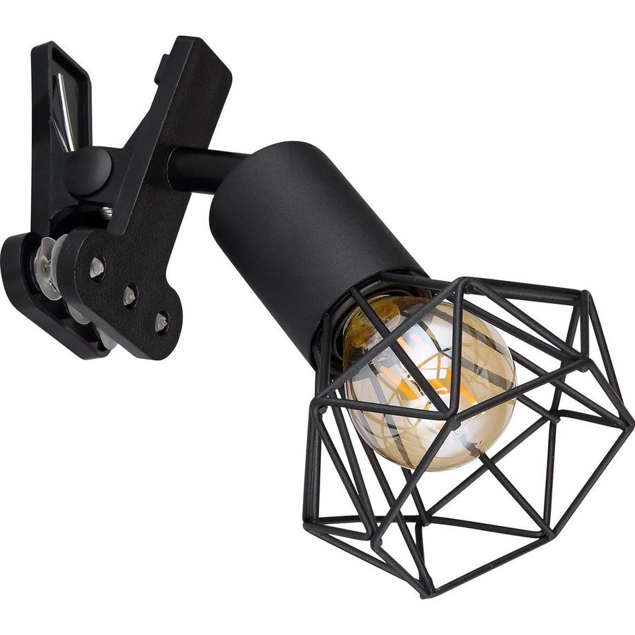 mutoni Spot à pince Xara I métal noir mat 1xE14  