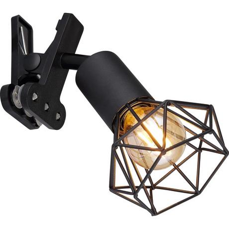 mutoni Spot à pince Xara I métal noir mat 1xE14  