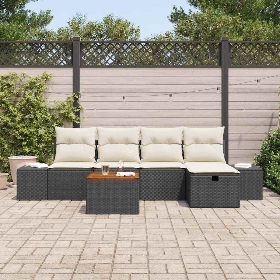 VidaXL Ensemble de canapé de jardin poly rattan  