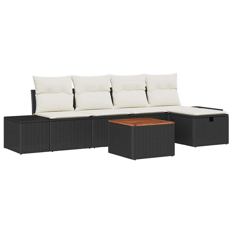Ensemble de canapé de jardin poly rattan