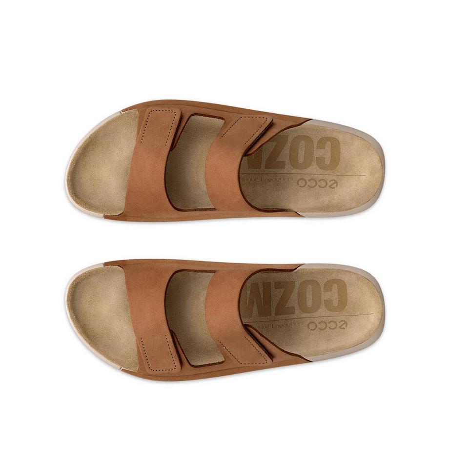 ecco Ciabatte in nubuck con due fasce  