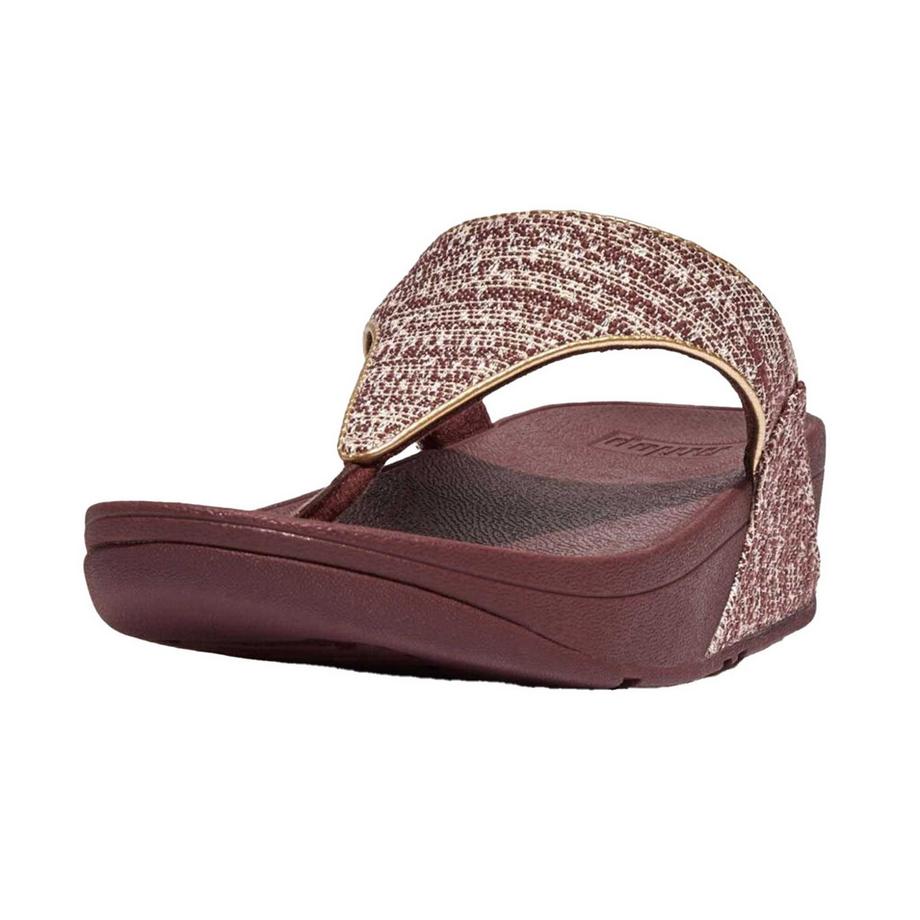 Sandalen Lulu, Schimmer, Gewebe, Zehentrenner