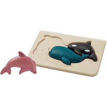 Plan Toys puzzle de forme en bois Sea life - 3 pièces
