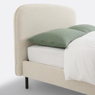 La Redoute Intérieurs Lit rembourré tissu bouclette avec sommier  