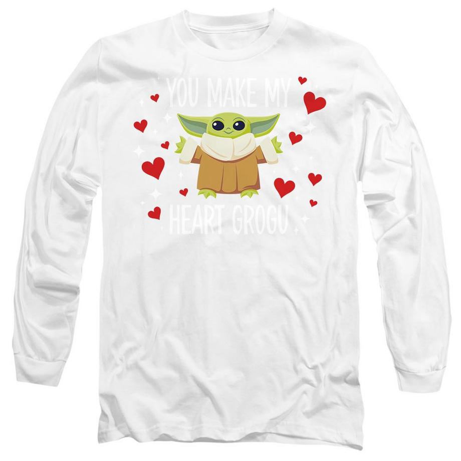 STAR WARS You Make My Heart Grogu T-Shirt Manches Longues  