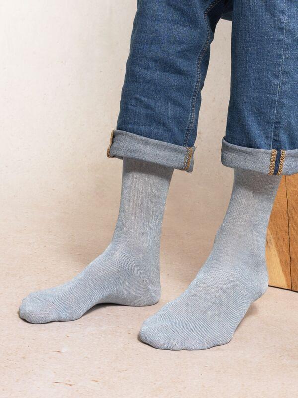 BLEU FORET  Leinen/Baumwolle Socken 