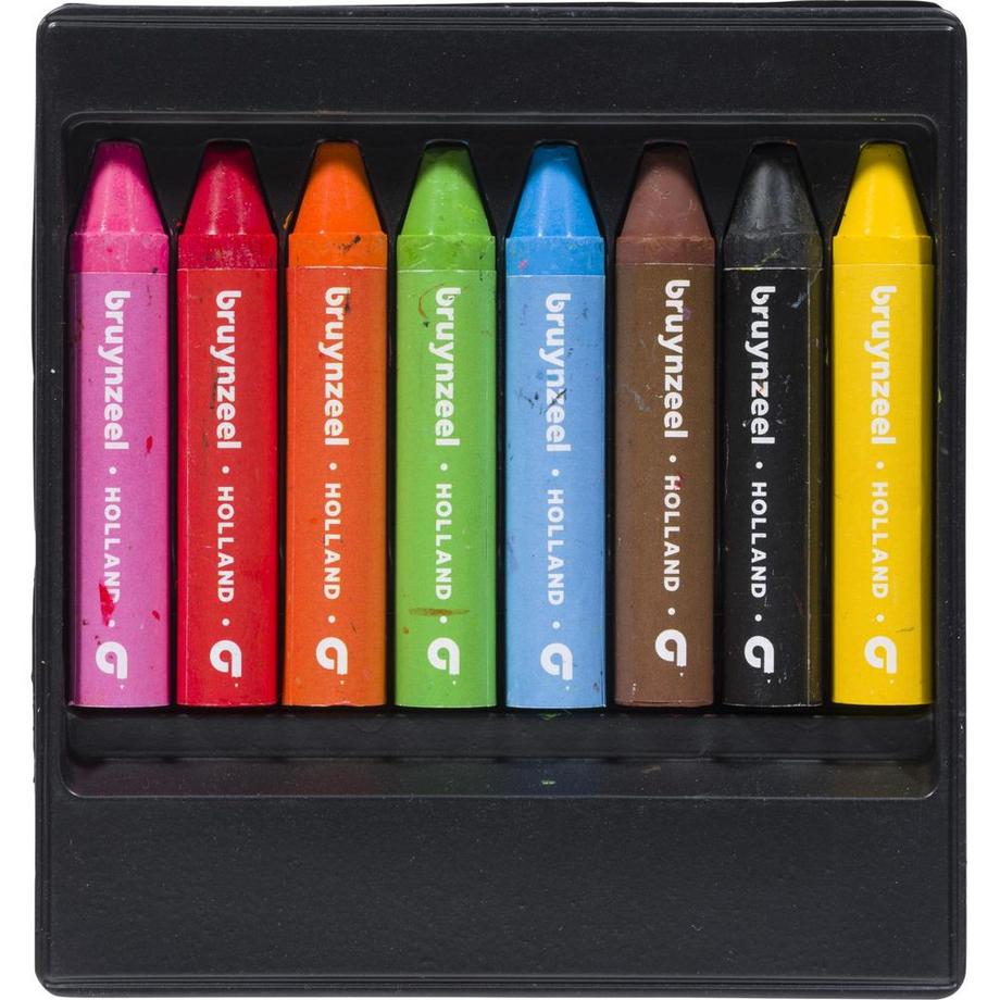 Bruynzeel BRUYNZEEL Wachsmalstifte, 8 Farben  