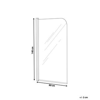 Beliani Badewannenaufsatz aus Sicherheitsglas Klassisch LAPAN  