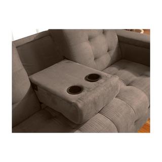 Vente-unique Schlafsofa Klappsofa 3Sitzer Microfaser DEVONSHIRE  