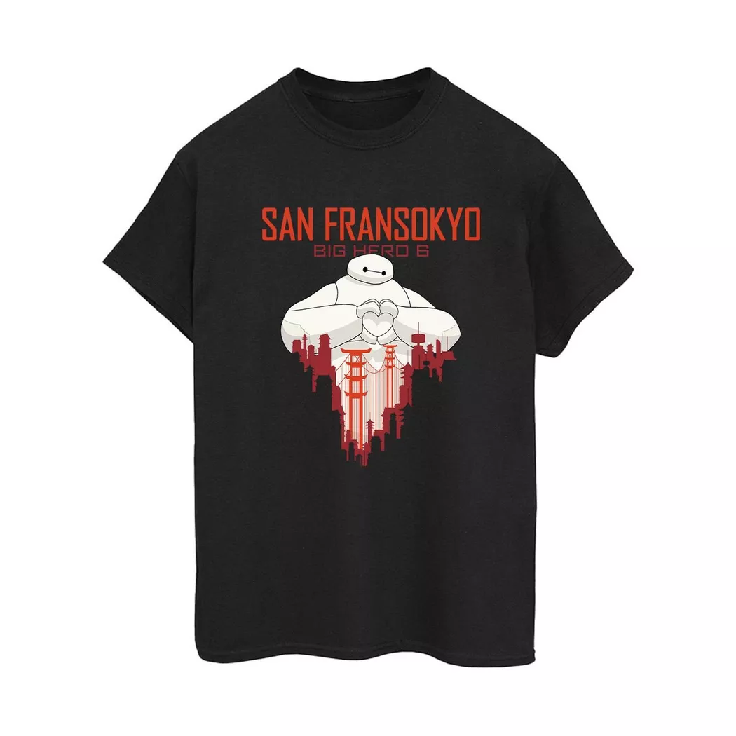 Disney - Big Hero 6 San Fransokyo TShirt, für Damen, Schwarz, Größe XL