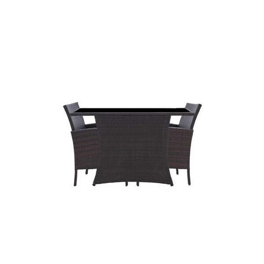 mutoni Fauteuil de jardin en polyrattan brun  