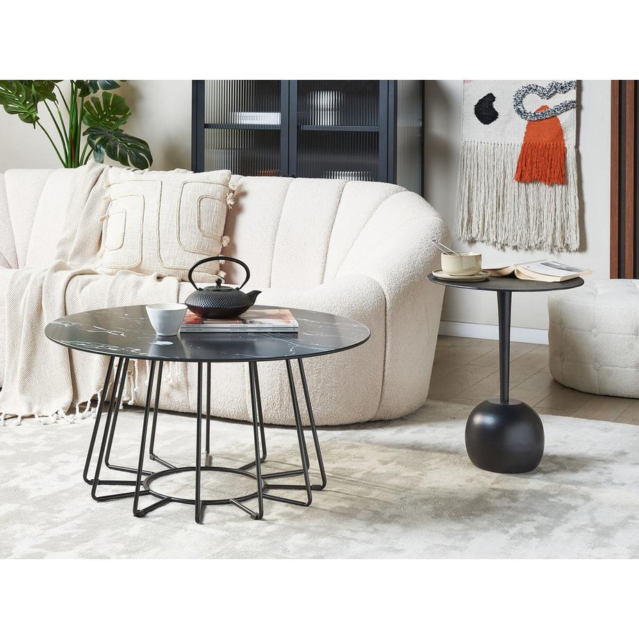 Beliani Couchtisch aus Sicherheitsglas Modern BERNIE  