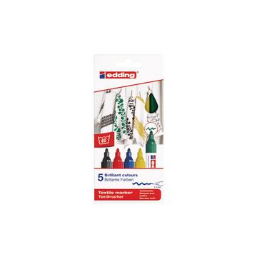 Edding 4500 evidenziatore 5 pz Punta del pennello Multicolore