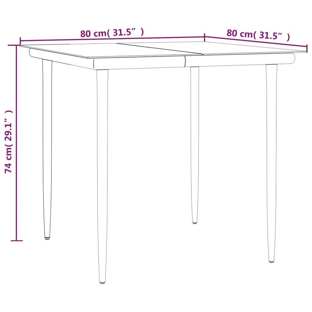 VidaXL Ensemble à manger de jardin rotin synthétique  