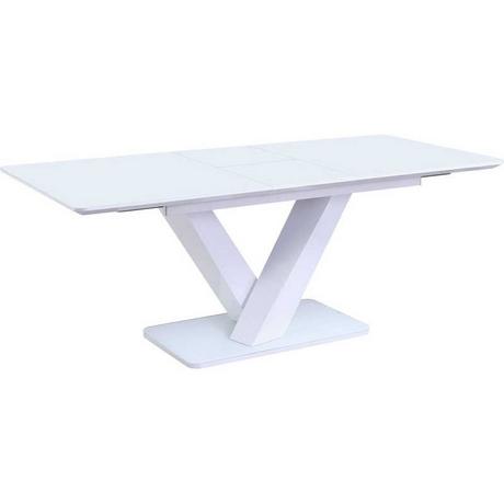 mutoni Table extensible haute brillance 200x90x77 blanc  