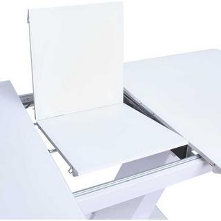 mutoni Table extensible haute brillance 200x90x77 blanc  