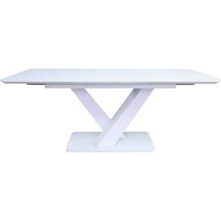 mutoni Table extensible haute brillance 200x90x77 blanc  