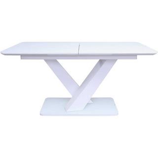 mutoni Table à rallonge haute brillance 200x90x77 blanc  