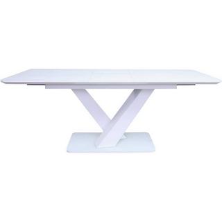 mutoni Table à rallonge haute brillance 200x90x77 blanc  