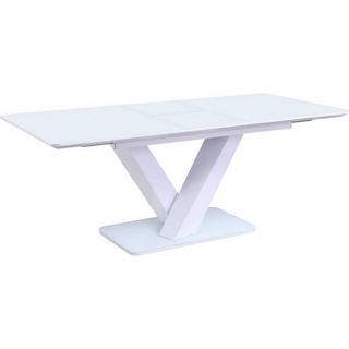 mutoni Table à rallonge haute brillance 200x90x77 blanc  