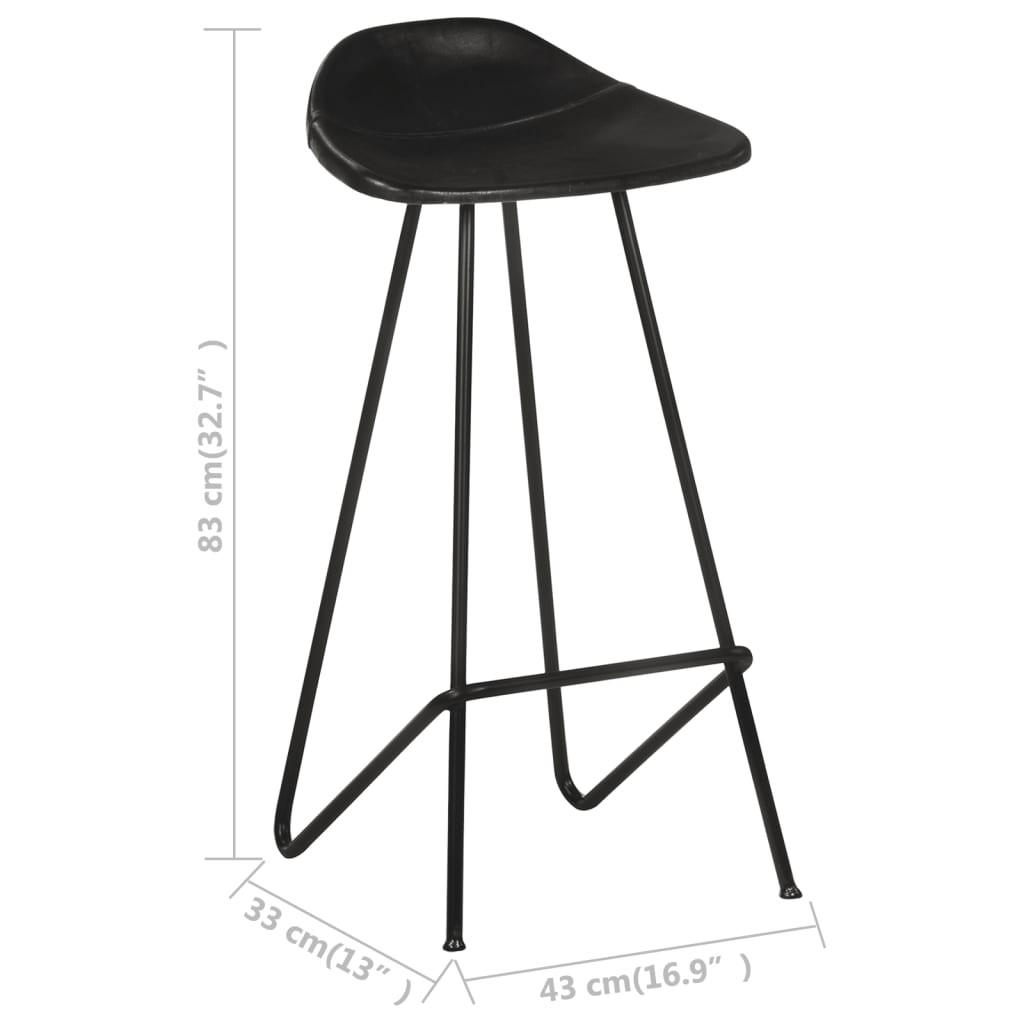 VidaXL Tabouret de bar cuir  