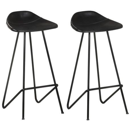 VidaXL Tabouret de bar cuir  