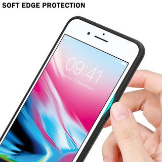 Cadorabo  Housse compatible avec Apple iPhone 7 PLUS / 7S PLUS / 8 PLUS - Coque de protection bicolore en silicone TPU et dos en verre trempé 