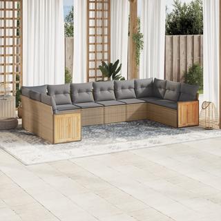 VidaXL set divano da giardino Polirattan  