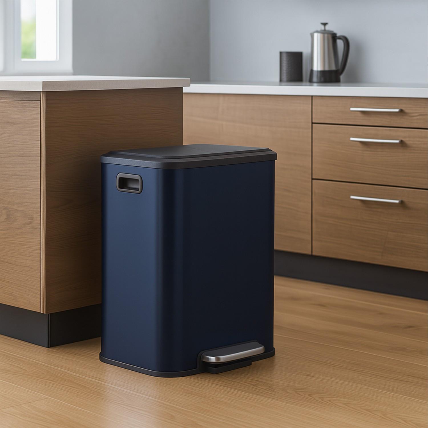 Northix Pattumiera da cucina, doppio scomparto  