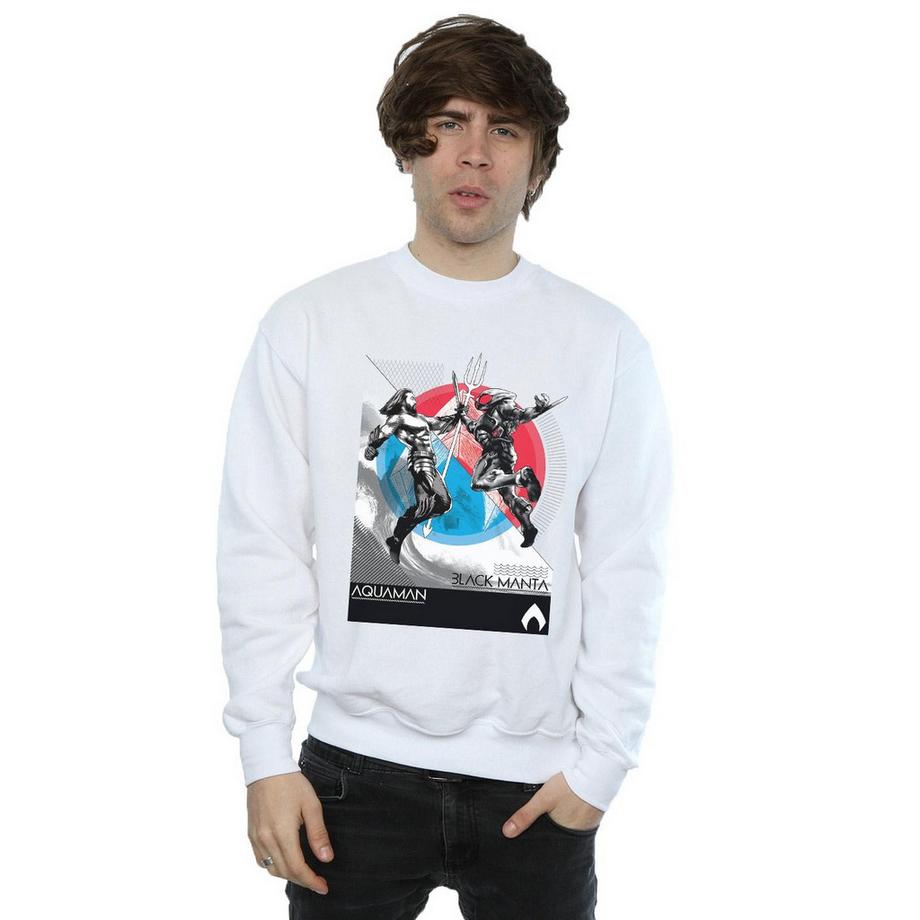 DC COMICS Aquaman Black Manta Stampa Grafica Felpa  