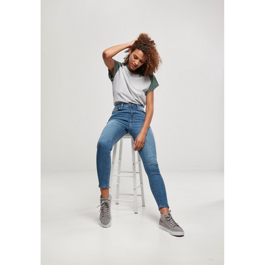 URBAN CLASSICS Kontrast Raglan Kurzarm T-Shirt  