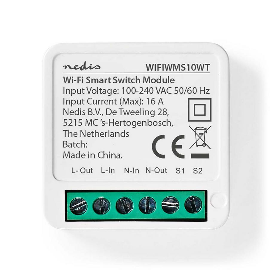 Nedis  SmartLife Switch | Wi-Fi | 3680 W | Terminalanschluss | App verfügbar für: Android™ / IOS. 