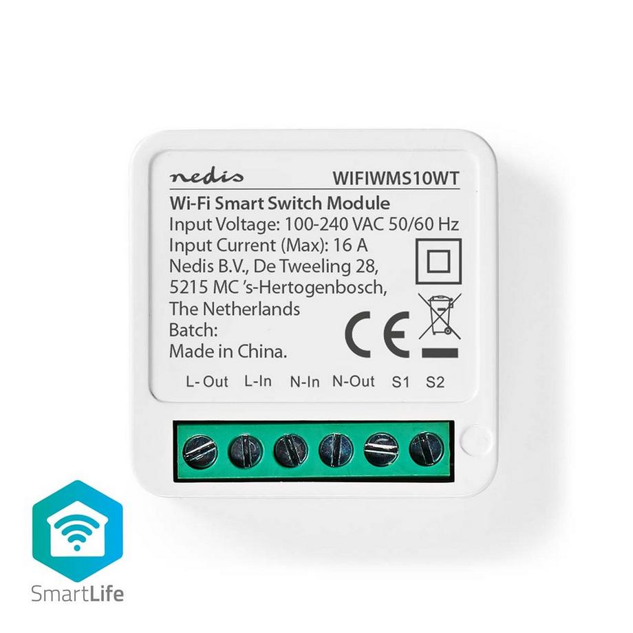 Nedis  SmartLife Switch | Wi-Fi | 3680 W | Terminalanschluss | App verfügbar für: Android™ / IOS. 