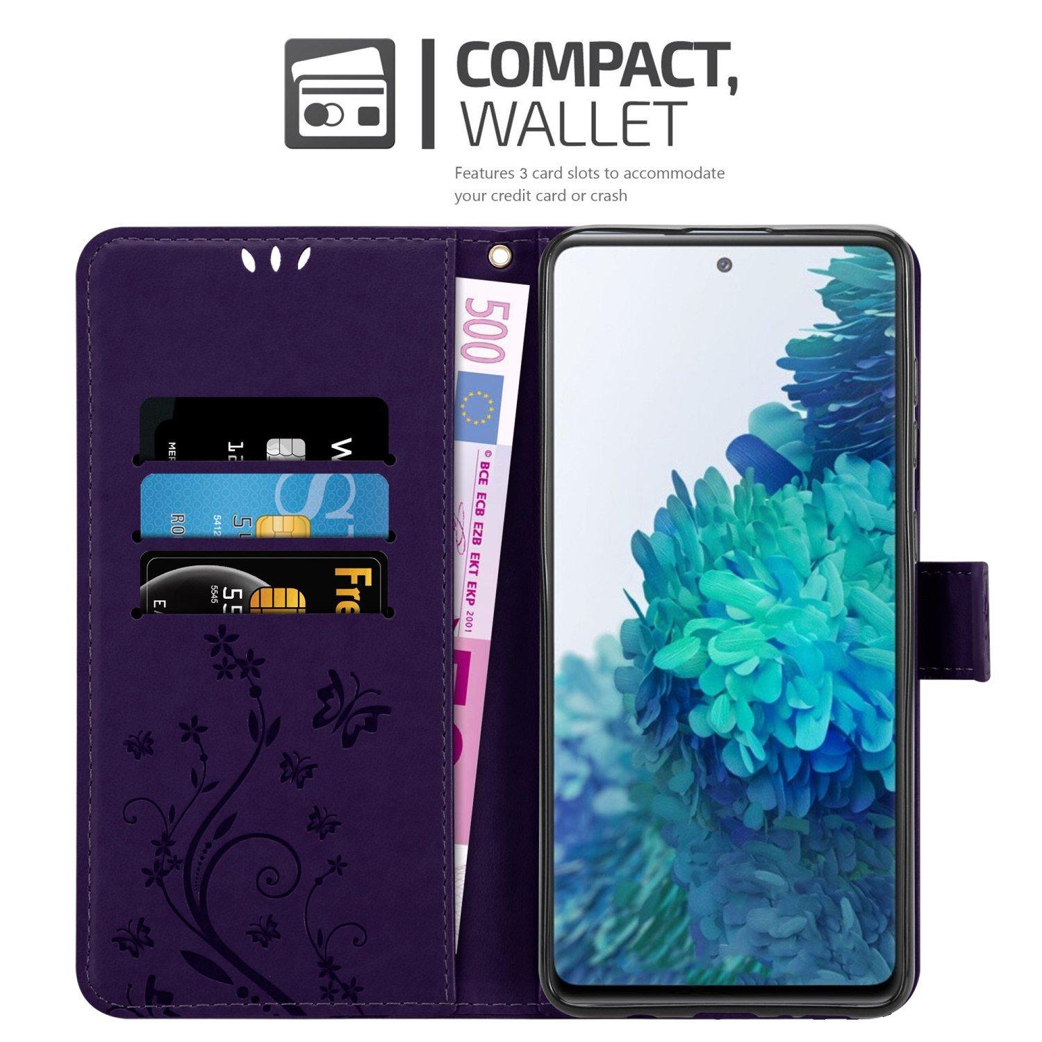 Cadorabo  Hülle für Samsung Galaxy S20 FE Blumen Design Magnetverschluss 