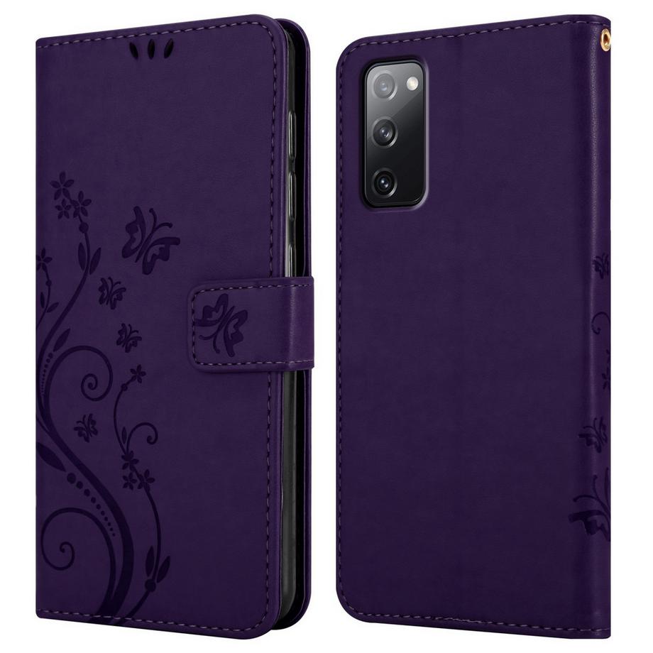 Cadorabo  Hülle für Samsung Galaxy S20 FE Blumen Design Magnetverschluss 
