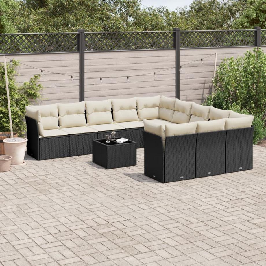 VidaXL set divano da giardino Polirattan  