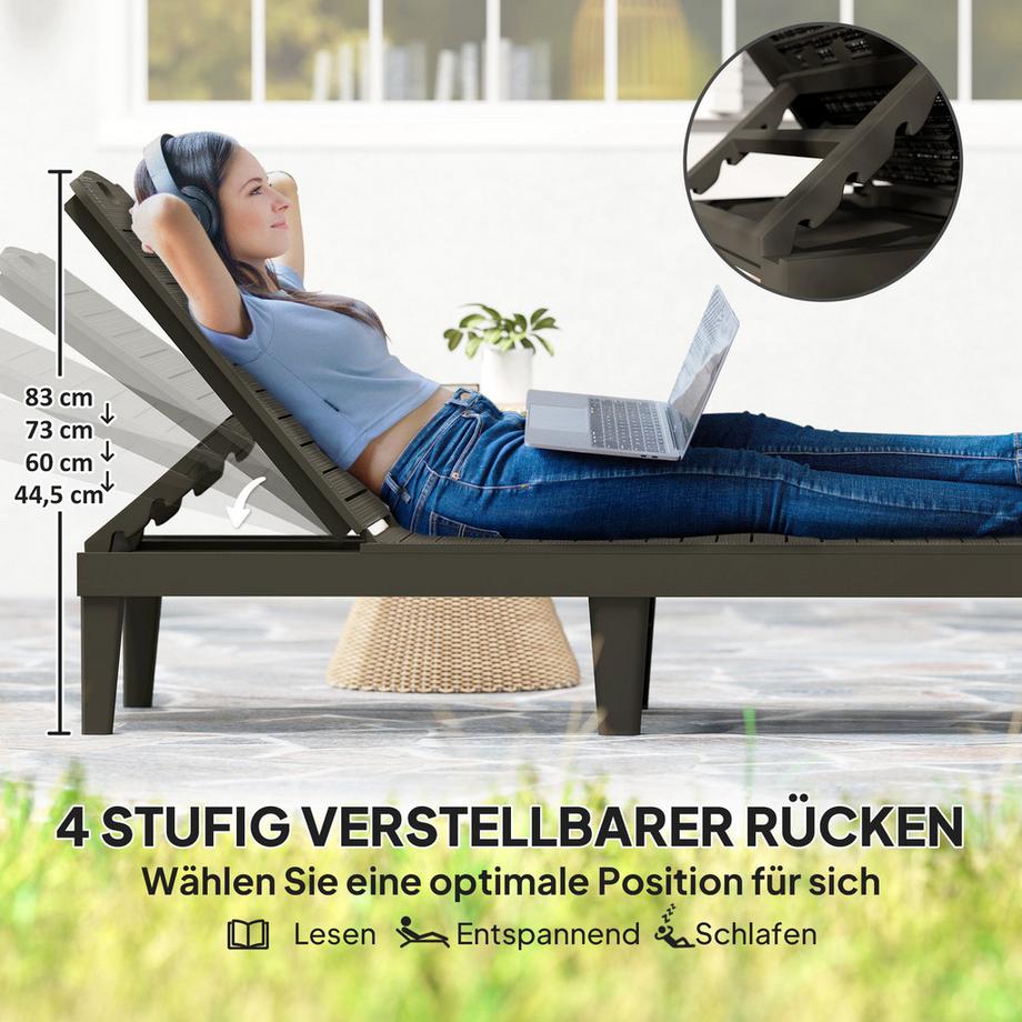 Outsunny Sonnenliegen-Set  