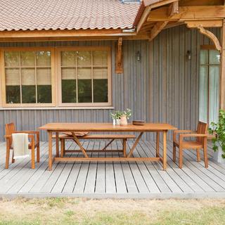 Tikamoon Table de jardin en acacia massif 8 pers. Alba  