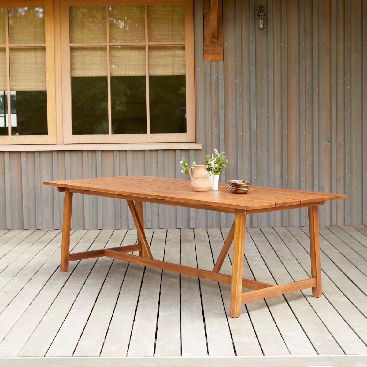 Tikamoon Table de jardin en acacia massif 8 pers. Alba  