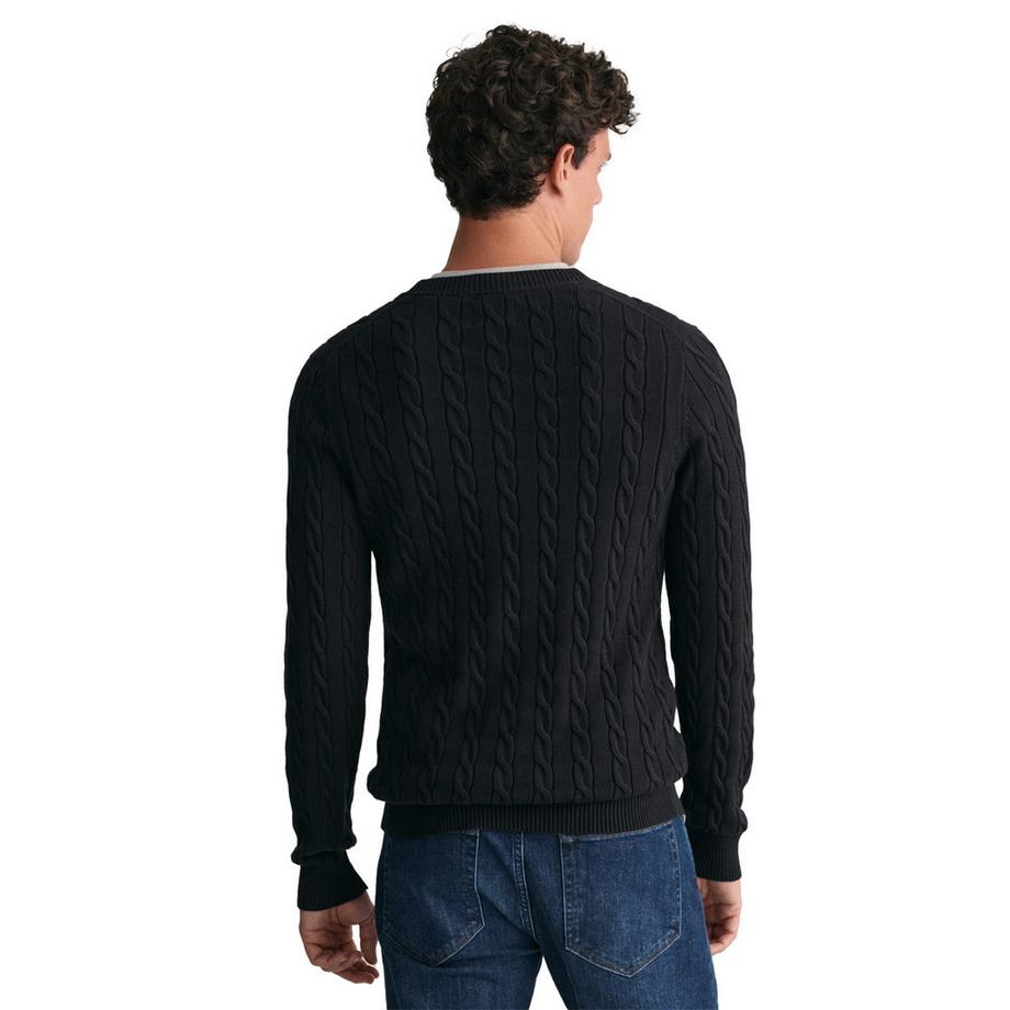 GANT Kabel C-Neck Strickpullover Bequem sitzend  