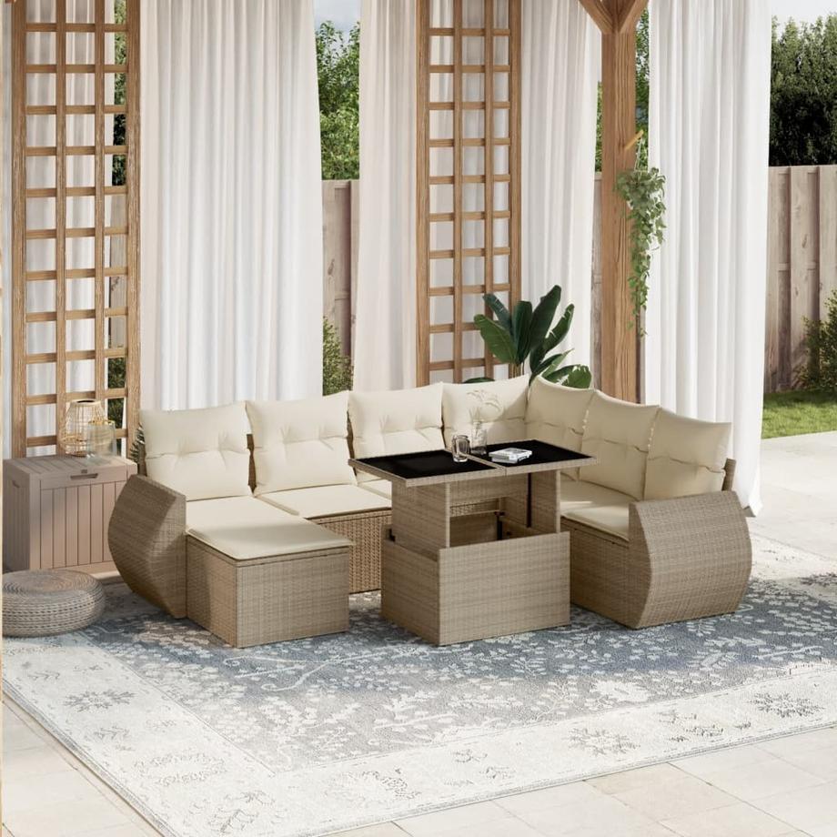 VidaXL Ensemble de canapés de jardin rotin synthétique  