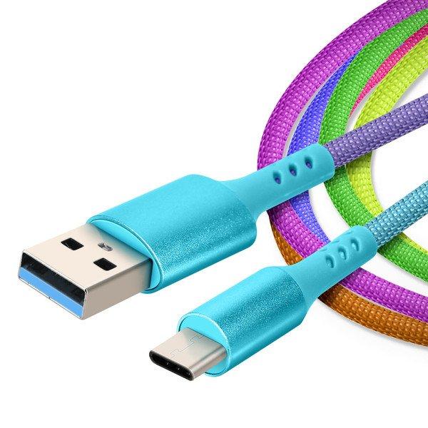 Avizar  Câble USB Type C Rainbow 1m Multicolre 