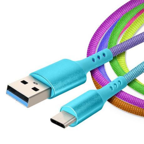 Avizar  Câble USB Type C Rainbow 1m Multicolre 