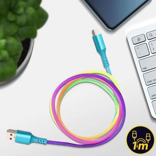 Avizar  Câble USB Type C Rainbow 1m Multicolre 