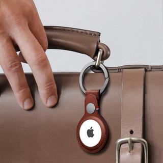 DECODED AirTag Ring Leather Porte-clé Cuir Airtag Finition Surpiquée 