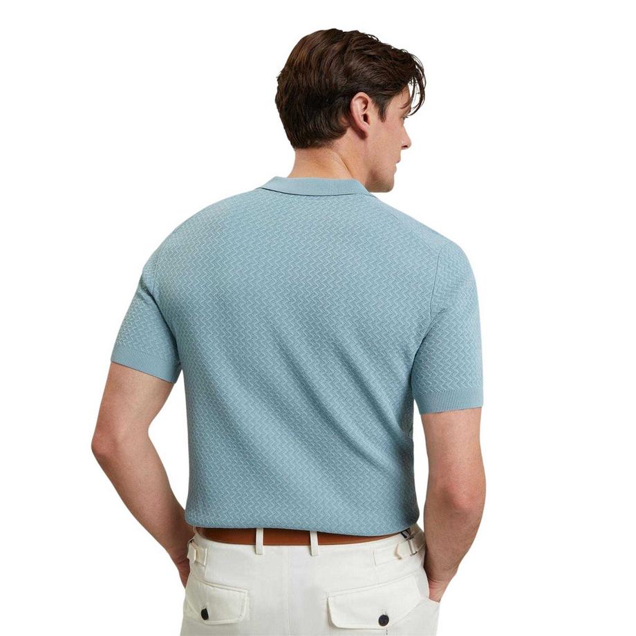 TED BAKER Polo Maglia Motivo Zig Zag  