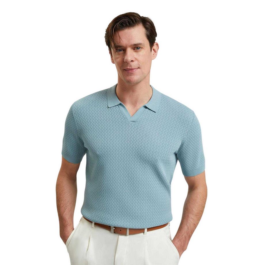 TED BAKER Polo Maglia Motivo Zig Zag  