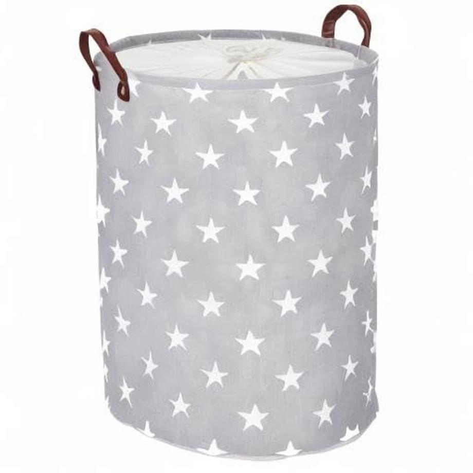 Alopini Paniers à Linge de Rangement Ronds Pliables, Coton  