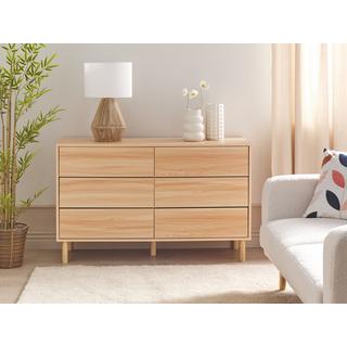 Beliani Commode à 6 tiroirs en Panneau de particules de bois Traditionnel SHARPE  