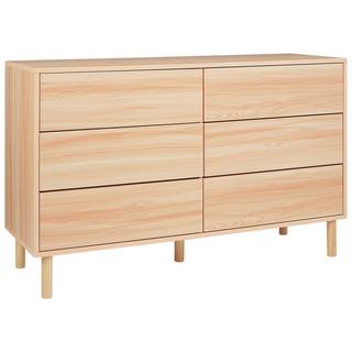 Beliani Commode à 6 tiroirs en Panneau de particules de bois Traditionnel SHARPE  